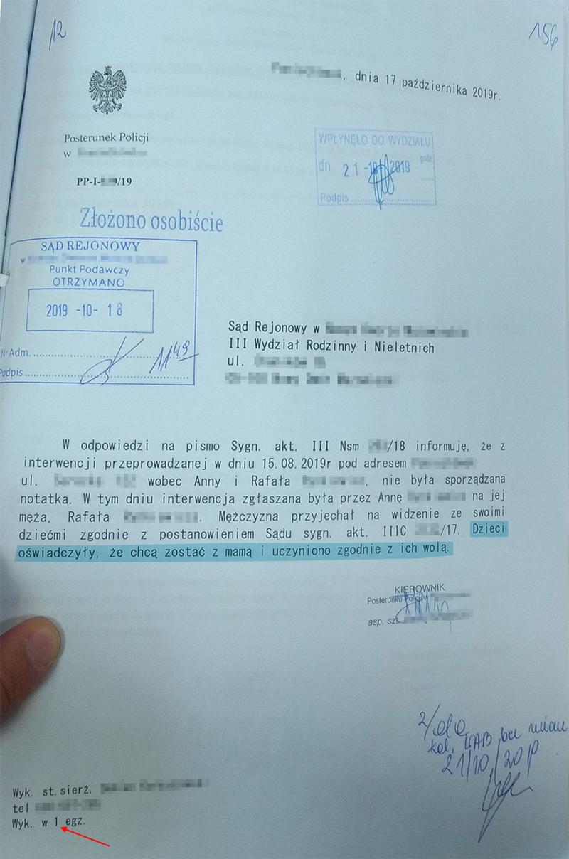 Elektroniczne notatki po wypadku