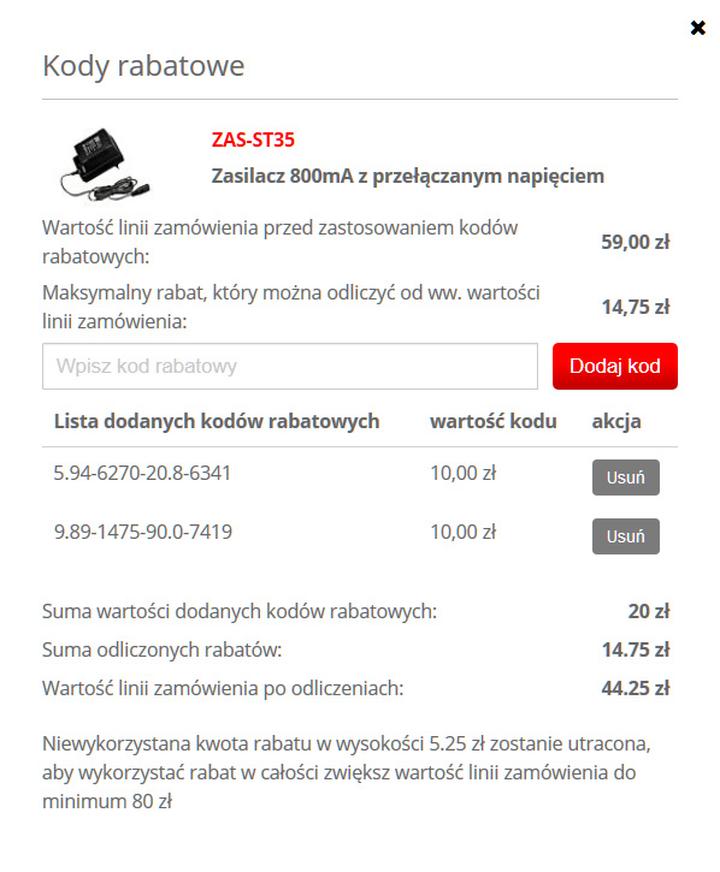 Kody rabatowe oszczędności