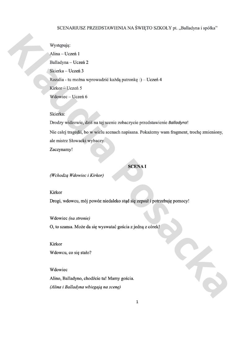 Inspiracje twórcze fabuła